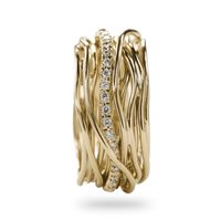 Anello Rubinia Donna Classic Collection Filo Della Vita in Oro giallo Diamante 0.18 Ct AN13GBT-16 - AN13GBT-16